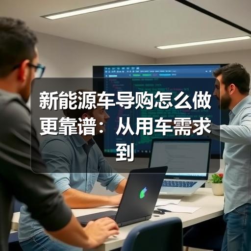 新能源车导购怎么做更靠谱：从用车需求到试驾验车的完整思路